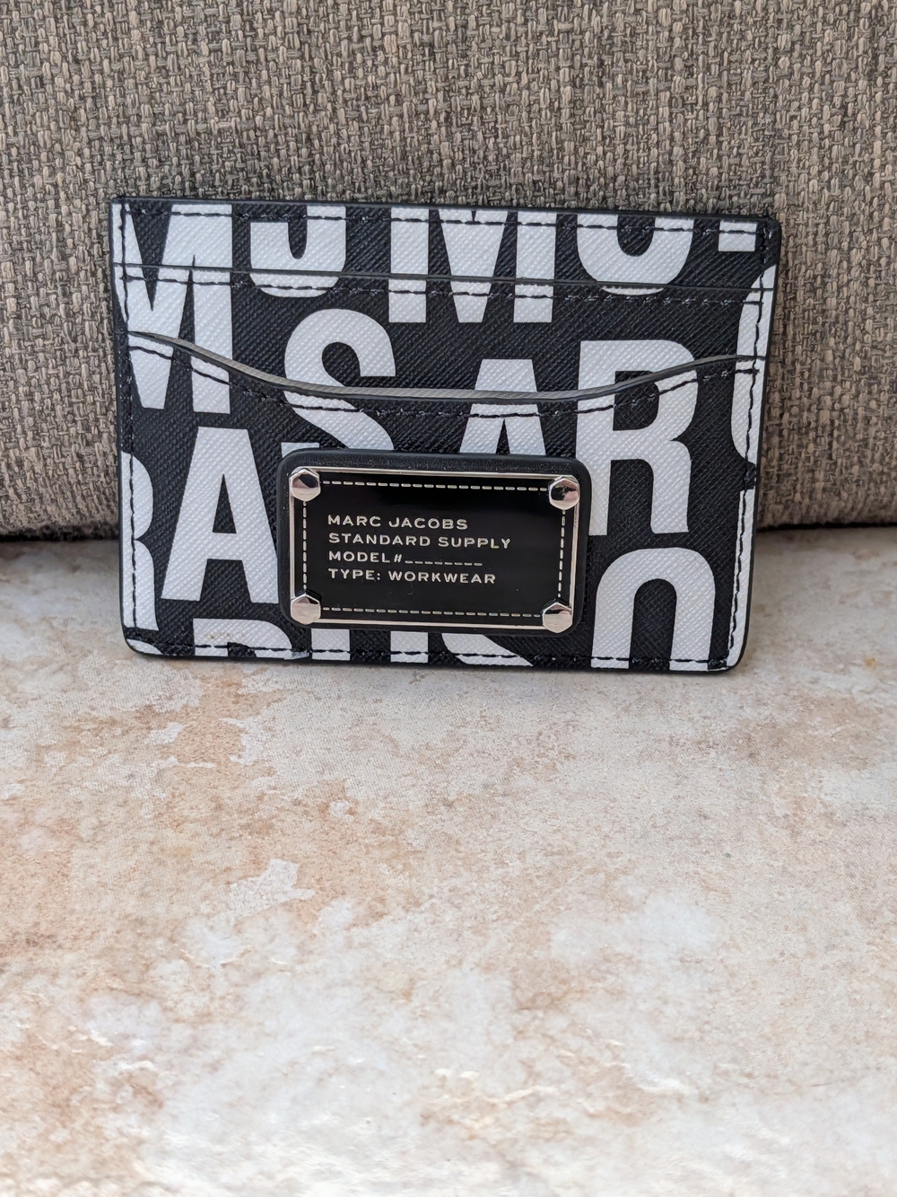 Marc Jacobs Jumbled Logo Card Case w COA EUC